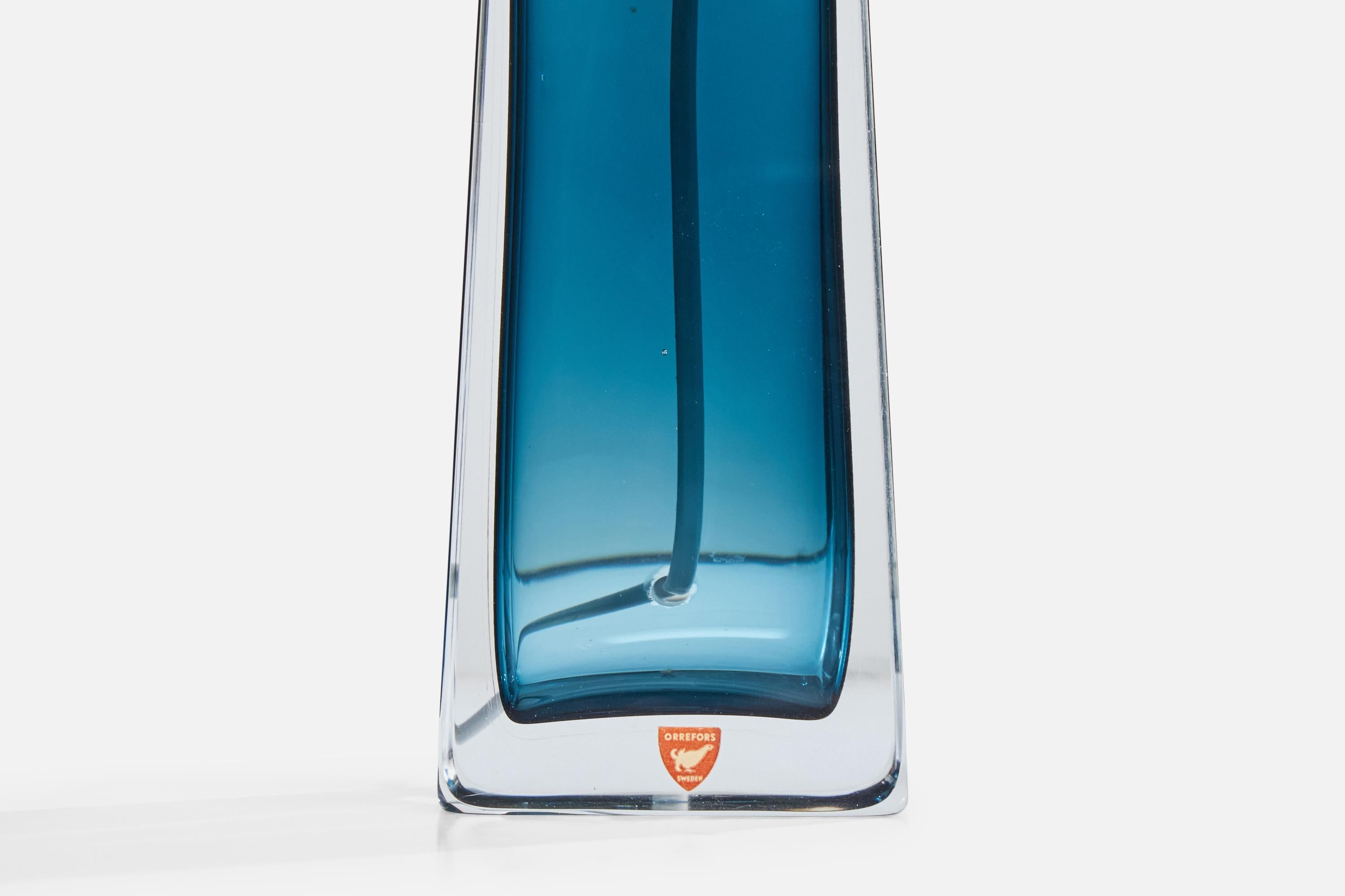 Mid-20th Century Carl Fagerlund, Table Lamps, Glass, Sweden, 1960s For Sale