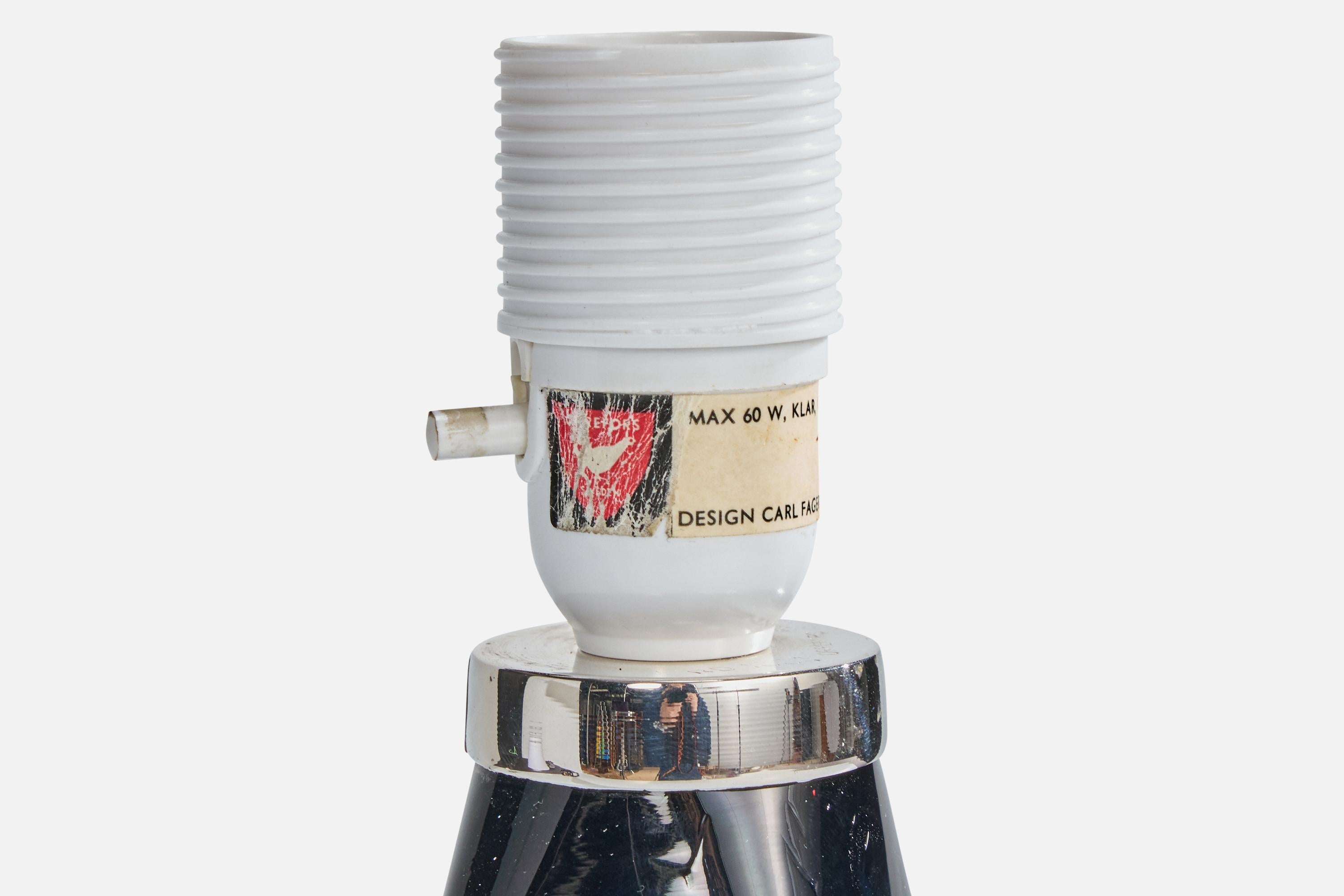 Carl Fagerlund, Table Lamps, Glass, Sweden, 1960s For Sale 2