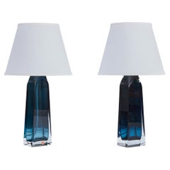 Carl Fagerlund, Table Lamps, Glass, Sweden, 1960s