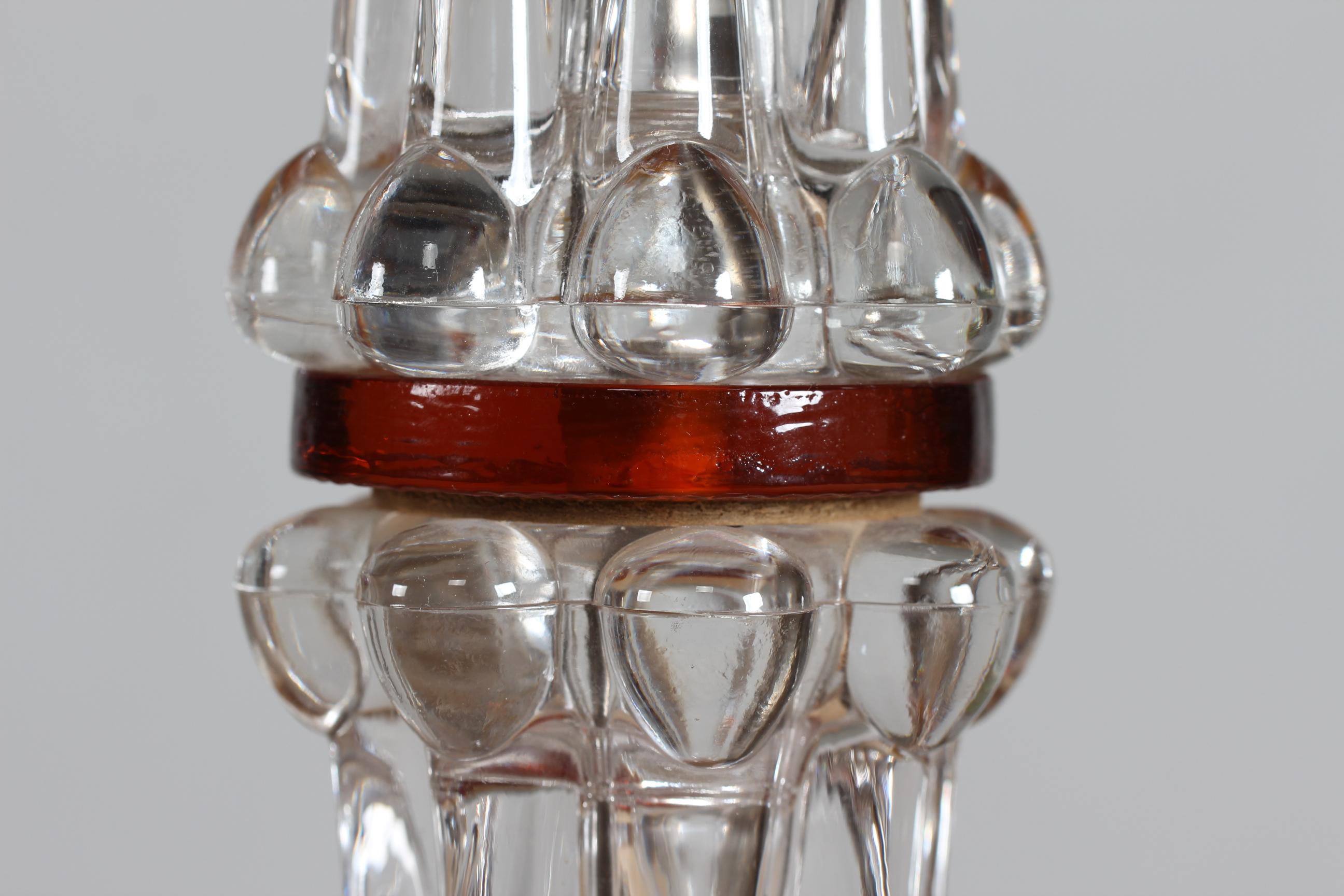 Mid-Century Modern Carl Fagerlund Tall Vintage Lamp of Glass for Orrefors, Sweden, 1960s For Sale