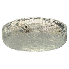Carl Fagerlund, Textured Glass, Nickel, Flush Mount Fixture, Sweden, 1950s