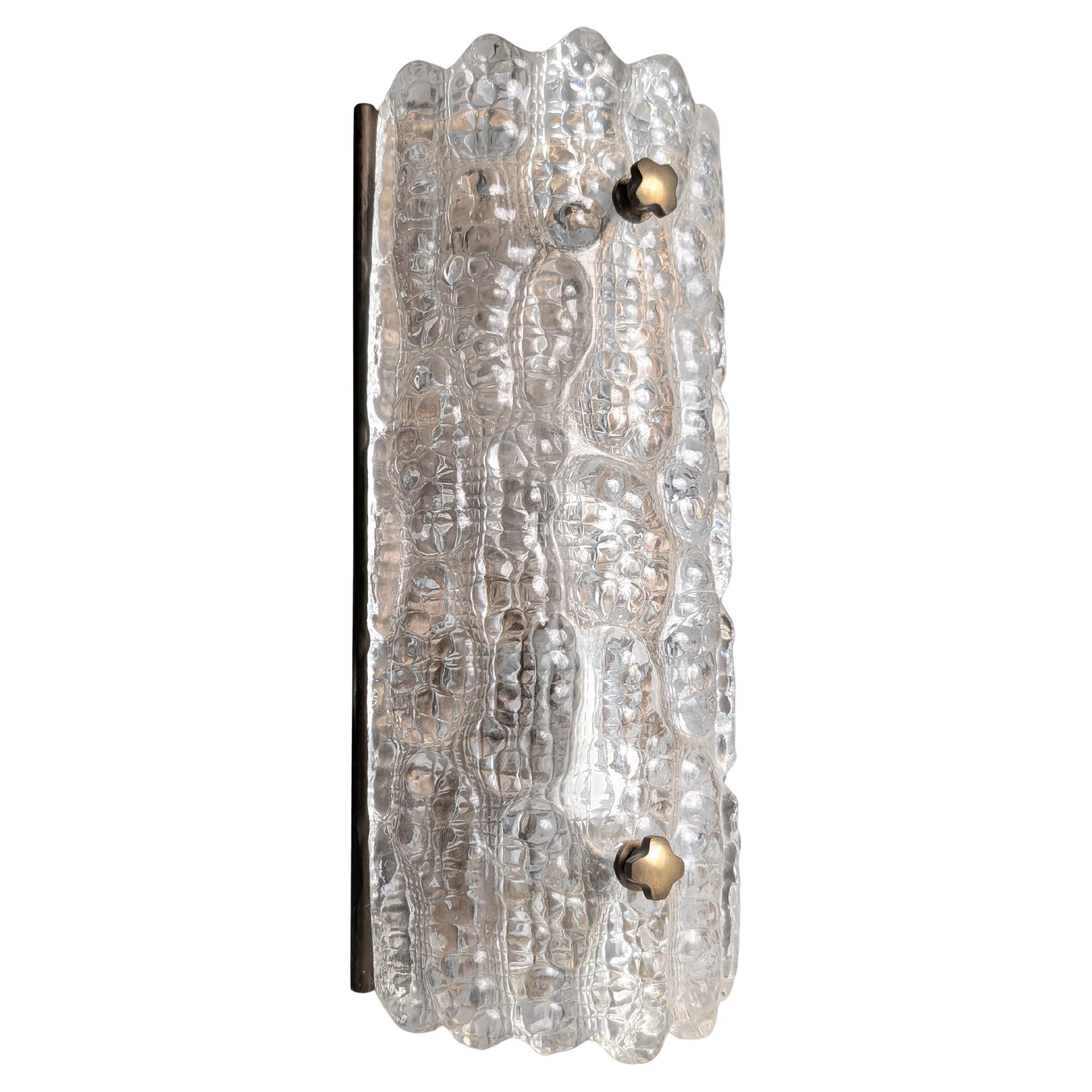 Carl Fagerlund Textured Glass Wall Sconce 1960s