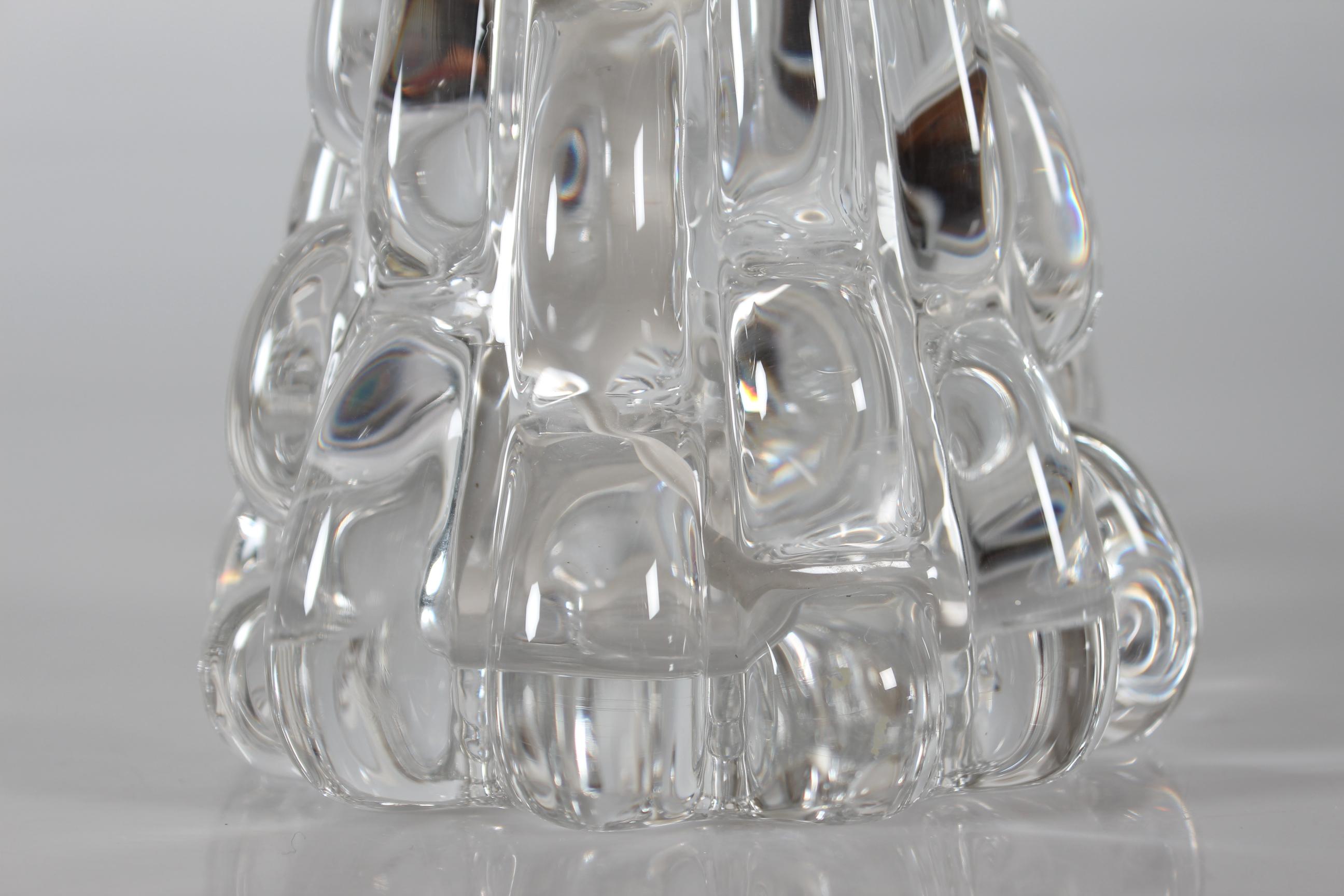 Swedish Carl Fagerlund Vintage Table Lamp of Clear Glass for Orrefors, Sweden, 1960s For Sale