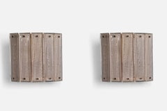 Carl Fagerlund, appliques, laiton, verre, Suède, années 1960