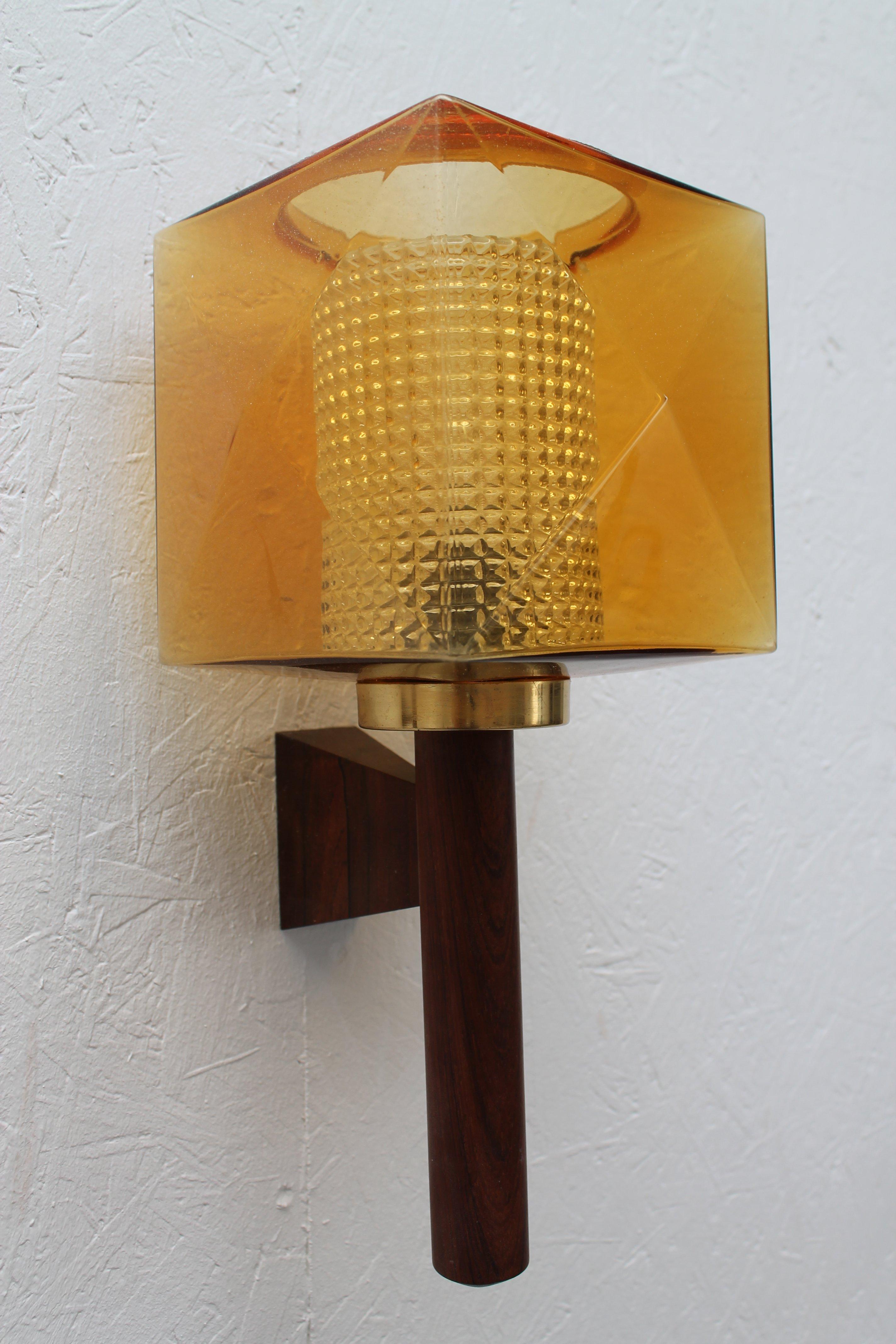 Carl Fagerlund Wall Sconces for Orrefors, Sweden, 1960 In Good Condition For Sale In Castenray, NL