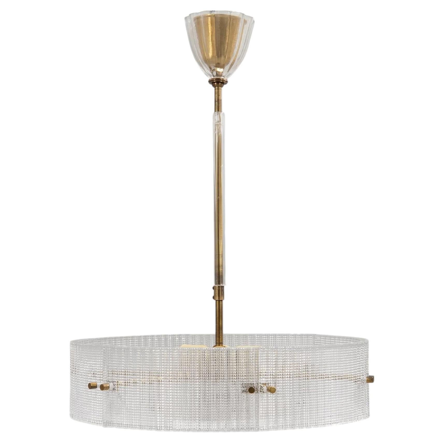 Lampe de plafond XXL de Carl Fagerlund pour Orrefors, Suède, 1960 en vente