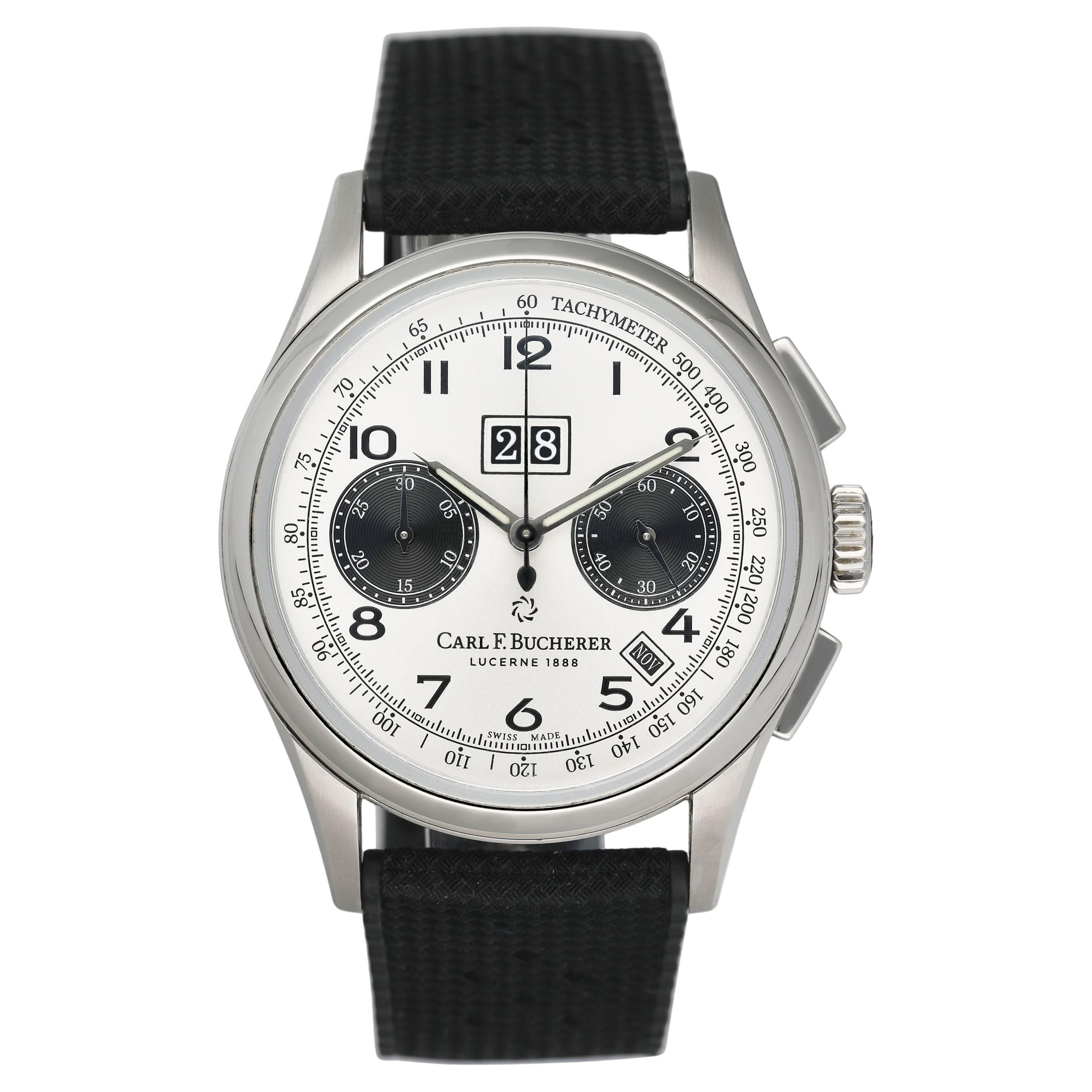 Carl F.Bucherer Heritage BiCompax Annual 00.10803.08.12.01 Mens Watch Box Papers For Sale