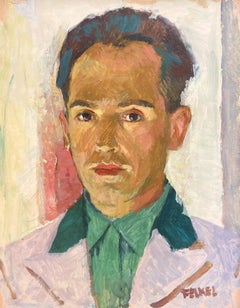 Self Portrait, 20th Century Jewish Artist Oil Painting