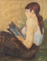Carl Fischer - 'Jeune Femme Liseuse', Paris, Charlottenborg, Danish Post  Impressionist, Benezit For Sale at 1stDibs