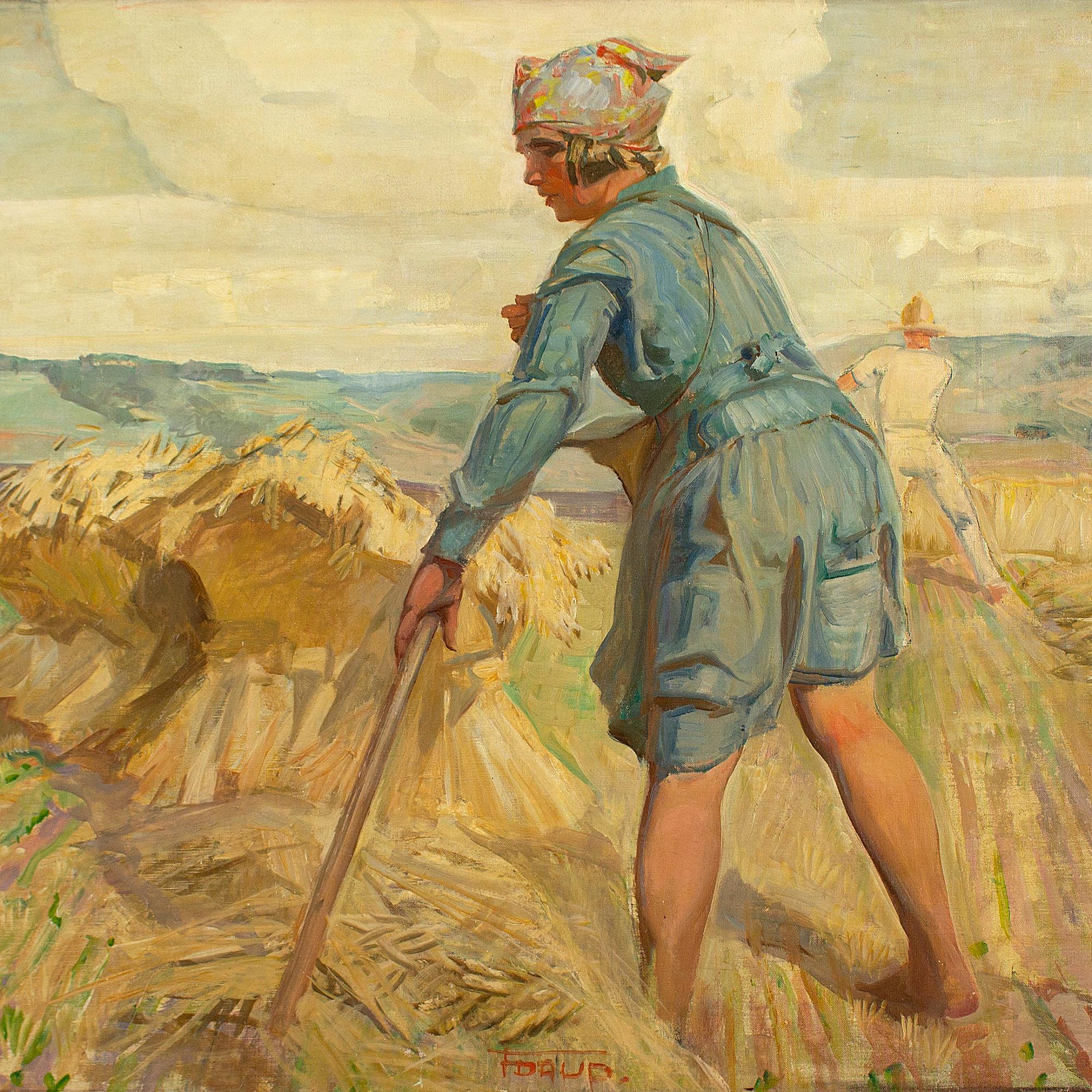 Carl Forup, The Haymakers, Oil Painting 1