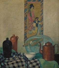 Carl Frederick Gaertner - Large Table Still Life, Copper and Glass Jug, Cleveland School Artist Large Table Still Life, Copper and Glass Jug, Cleveland School Artist