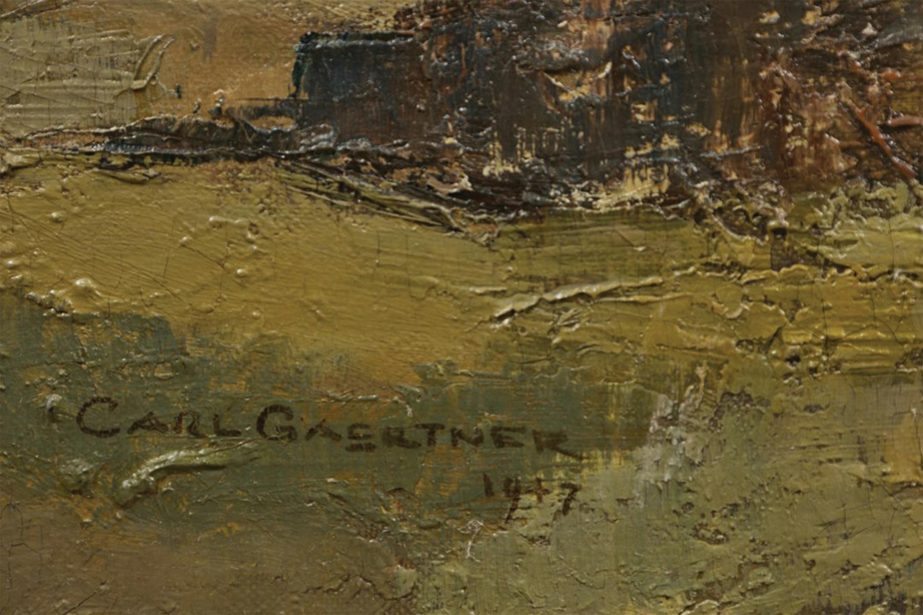 Carl Frederick Gaertner (American, 1898-1952)
Rocky Cove, 1947
Oil on canvas
Signed lower left
24 x 30 inches
31 x 37 inches, framed

Carl Gaertner was one of the greatest painters to emerge from the Cleveland School. Born in Cleveland on April 18,
