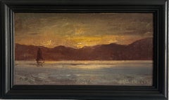 Used Mediterranean Sea, Cassis, Oil on Canvas. Painted 1864 En Plein Air