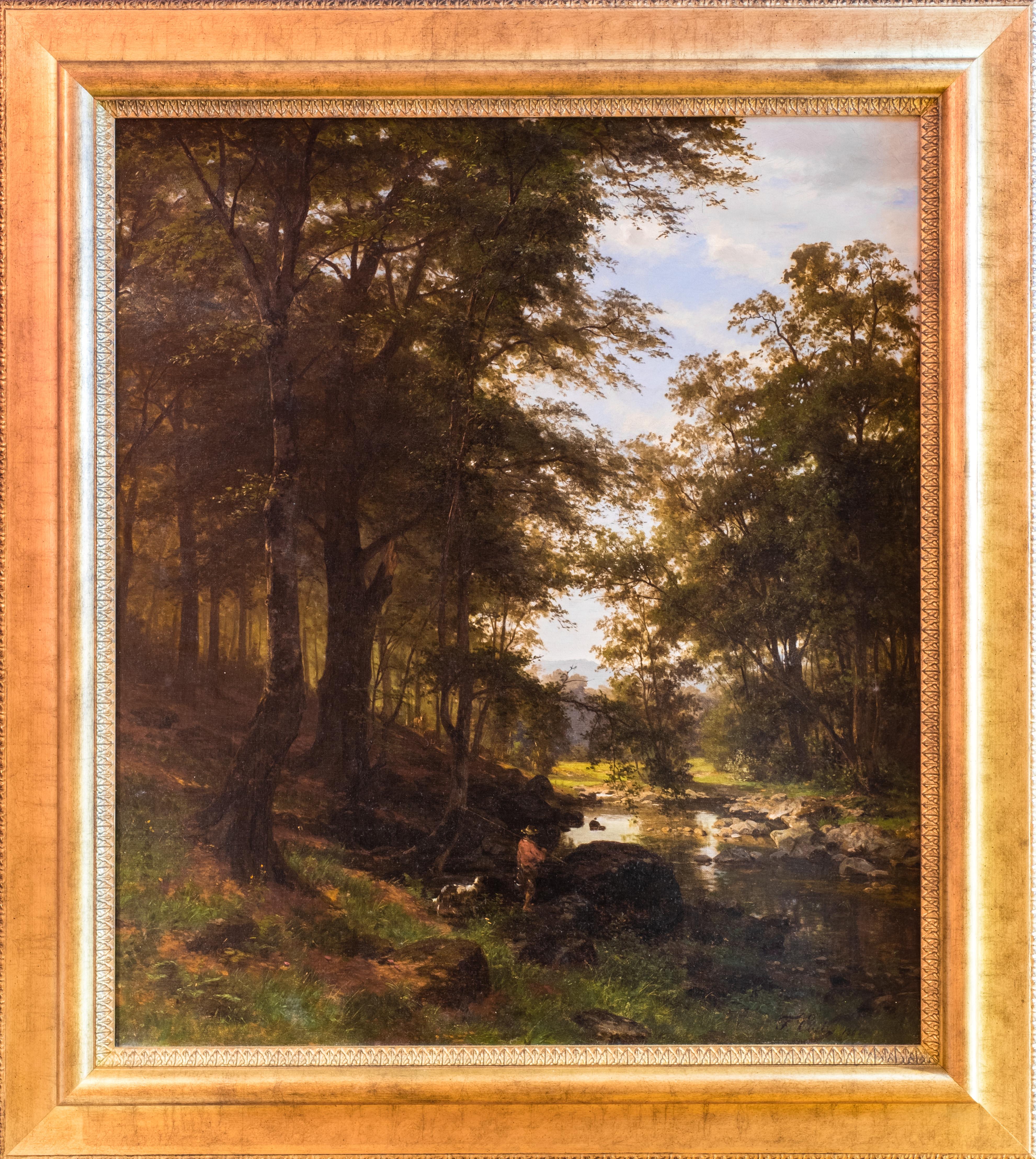 FRIEDRICH CARL WERNER Ebel dit Fritz Ebel, Lauterbach (Hasse), 1835 - Düsseldorf, 1895
Scène idyllique dans un bosquet de hêtres, 1868 Huile sur toile
Signé et daté en bas à droite : F. Ebel 1868

En 1862, Ebel s'installe comme artiste indépendant à