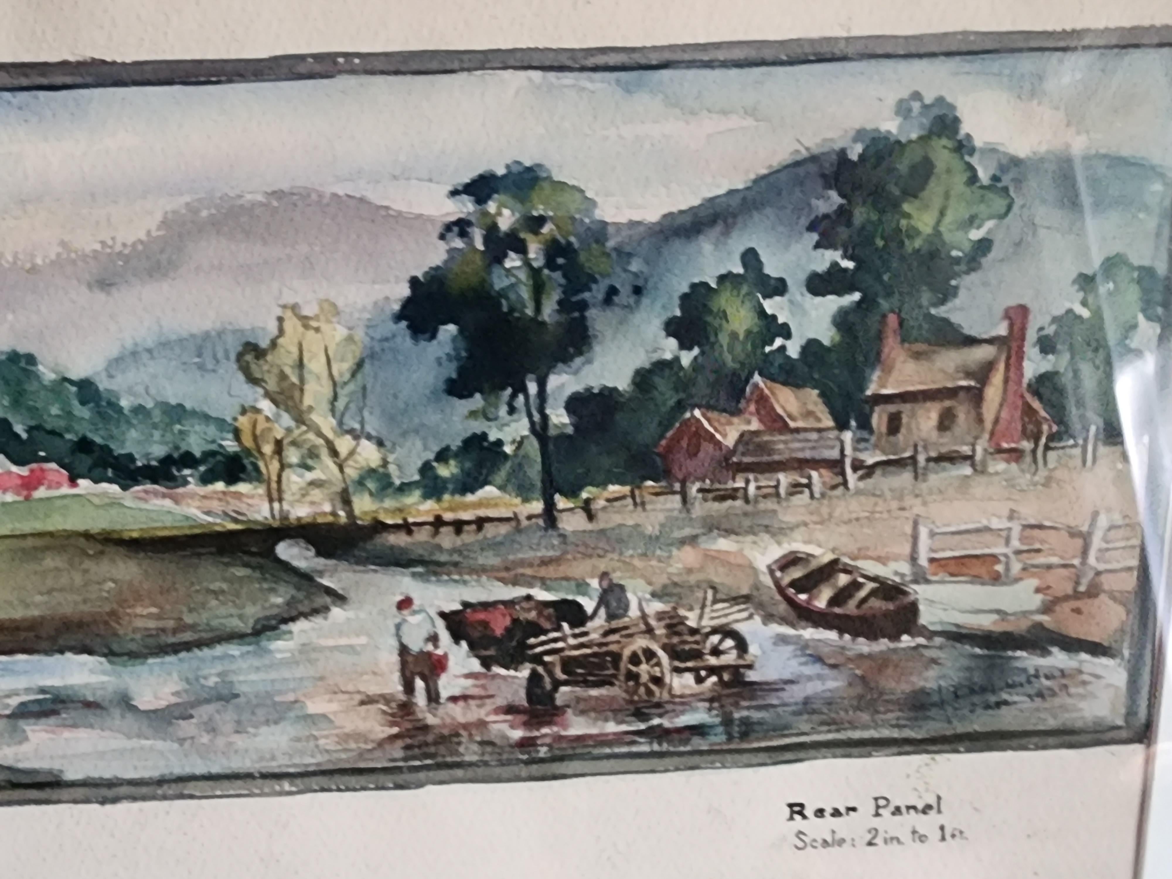 Rgrfinearts presents a rare WPA mural study by the African American artist Carl G. Hill.

Mr. Hill was a student at the National Academy of Design and also at the Harkem Community School where he studied under Riva Helfond.

During WW2 he enlisted
