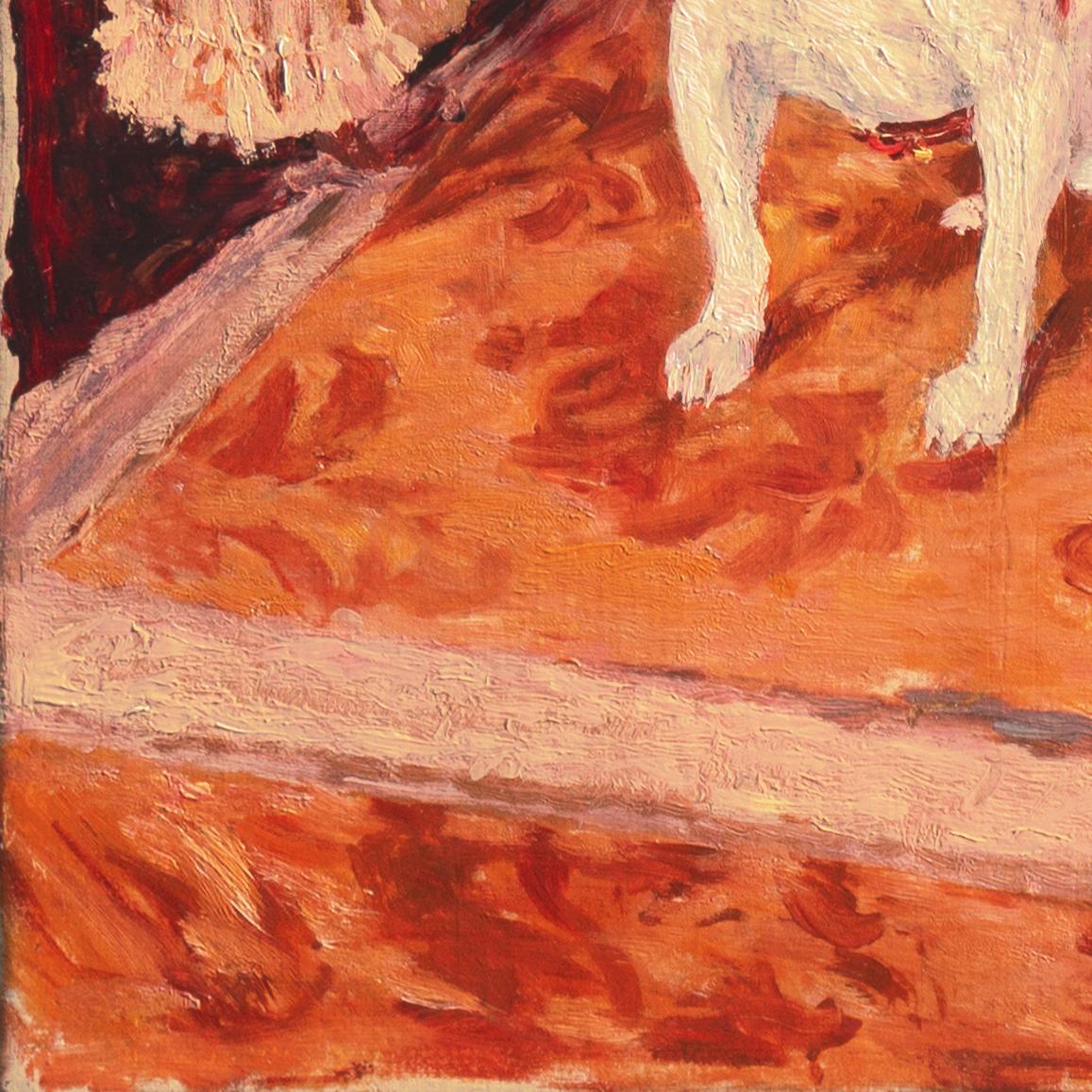 'Chihuahua on a Velvet Armchair', Académie Julian, Paris, Royal Academy, Benezit For Sale 1