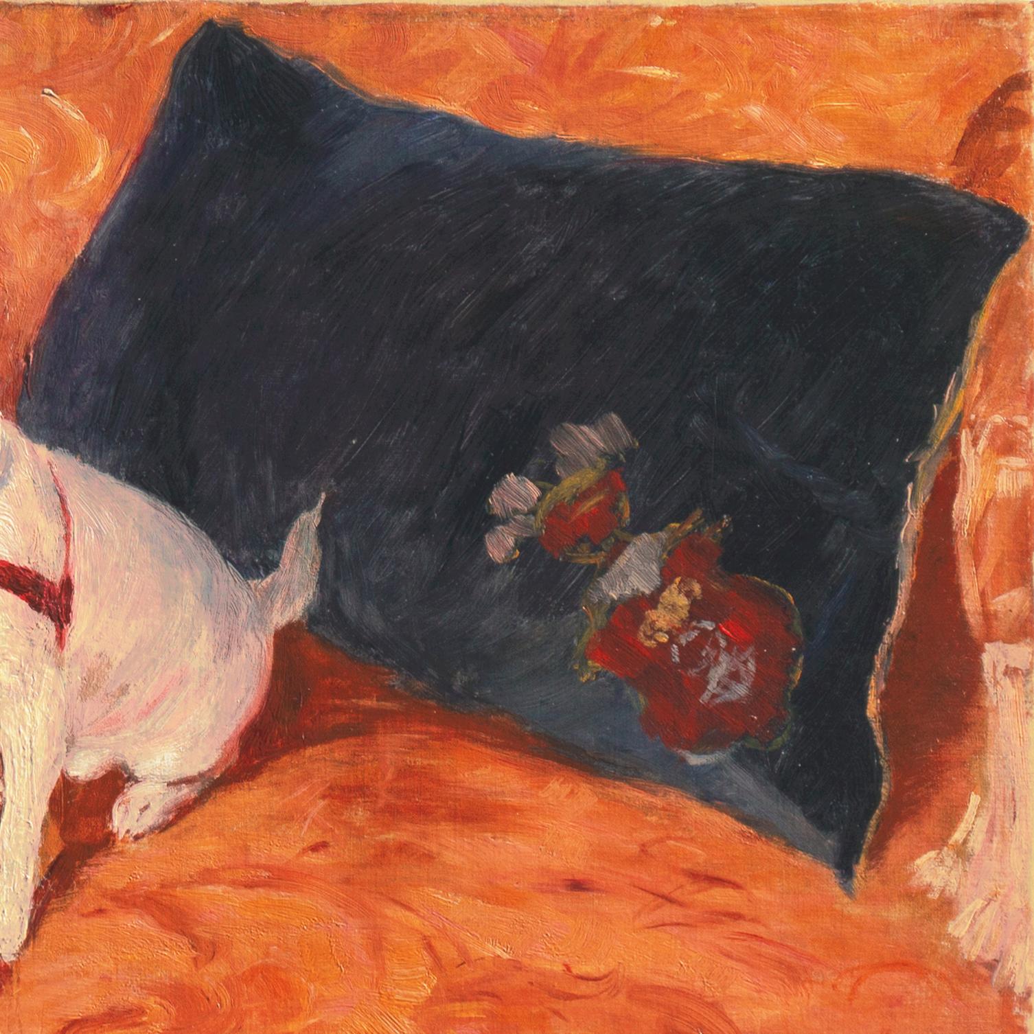 'Chihuahua on a Velvet Armchair', Académie Julian, Paris, Royal Academy, Benezit For Sale 2