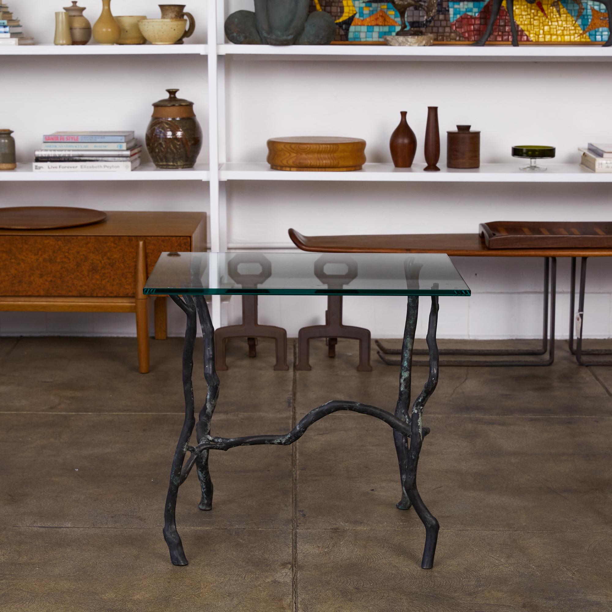 Post-Modern Carl Gillberg Bronze Side Table