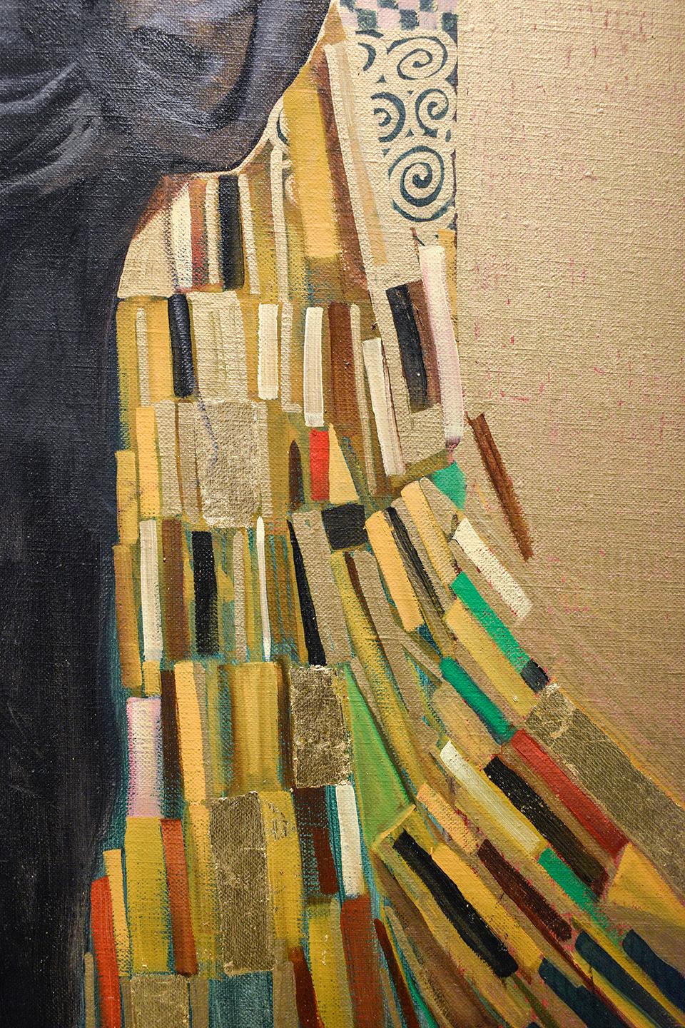 Audre Lorde (Gustav Klimt Inspired Figurative Painting of LGBTQ Icon, Framed) 1