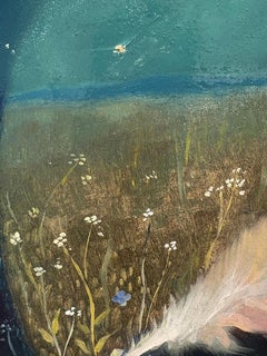Skunk (Symbolist Animal Painting of Skunk in a Night Landscape)