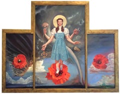 The Dorothy Altarpiece (peinture à l'huile contemporaine de style mythique d'Ozbé)