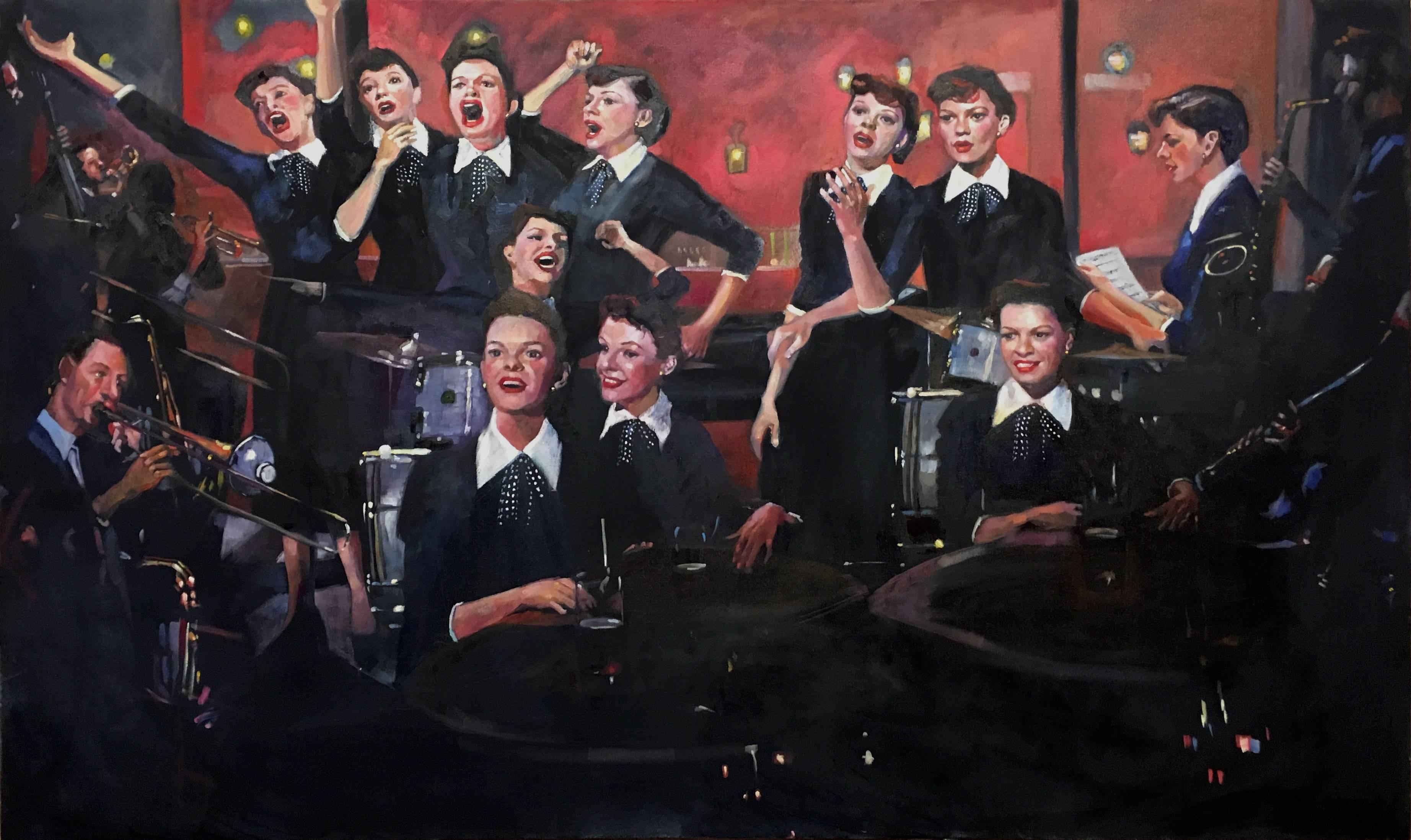 Carl Grauer Figurative Painting - The Man That Got Away (Contemporary Oil Painting about Judy Garland)