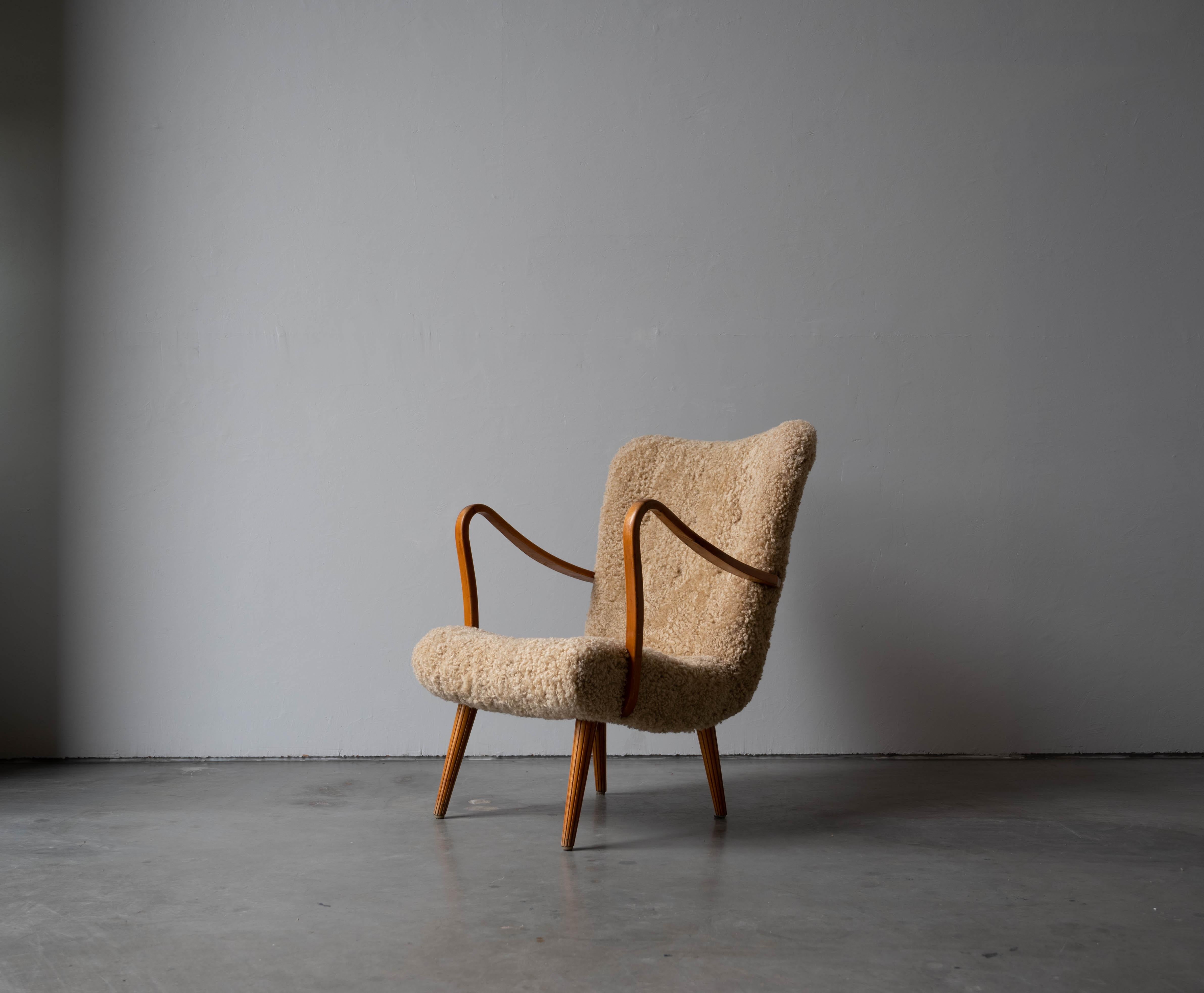 A lounge chair, design attributed to Carl Gustaf Hiort af Ornäs, for reference study model 