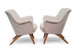 Carl-Gustaf Hiort Af Ornäs Pair of Pedro Armchairs in White, Puunveisto 1950s