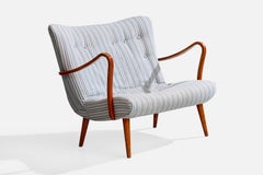 Carl Gustaf Hiort Af Ornäs, Canapé, Wood, Tissu, Finlande, années 1950