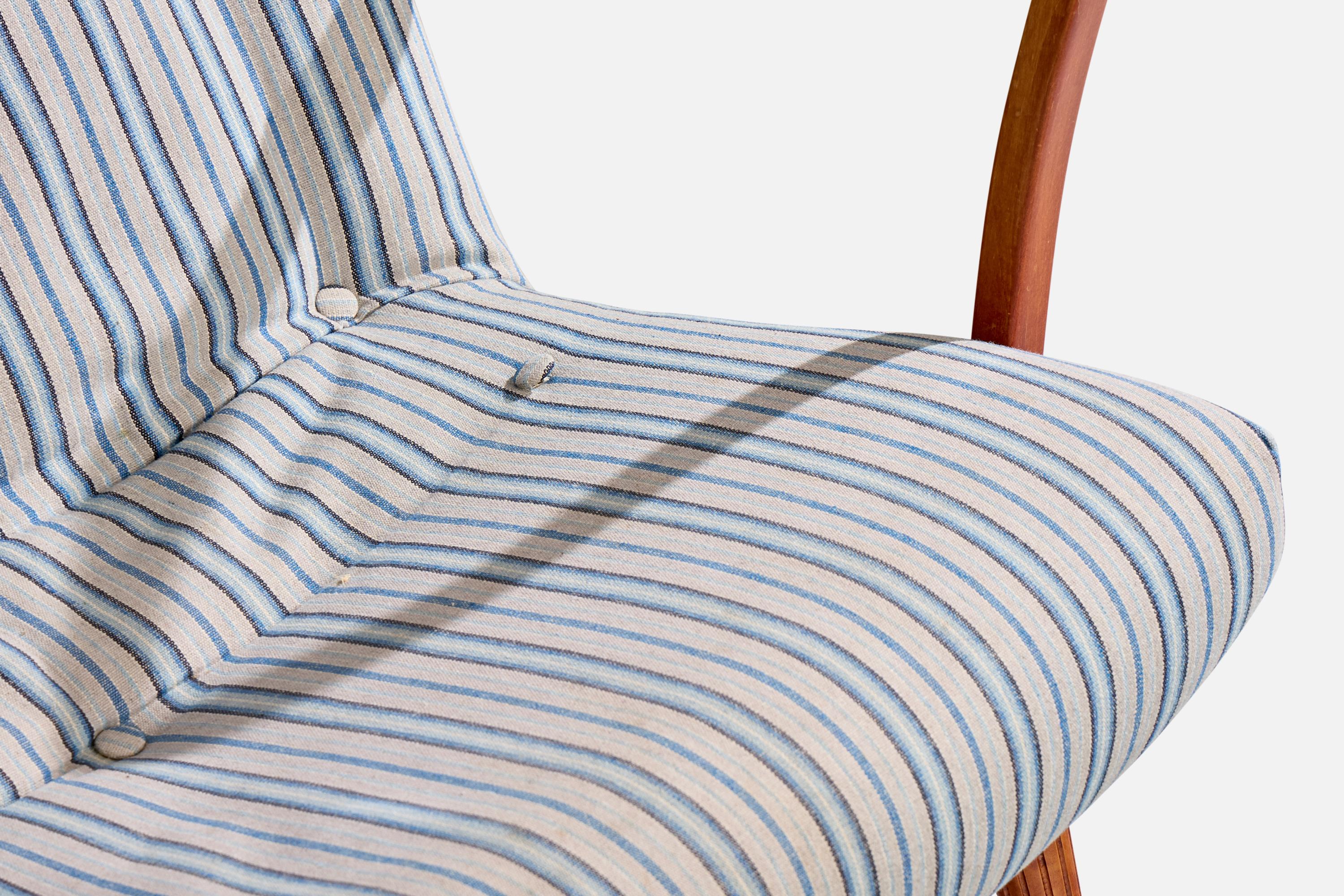Carl Gustaf Hiort Af Ornäs, Sofa, Holz, Stoff, Finnland, 1950er Jahre (Moderne der Mitte des Jahrhunderts) im Angebot