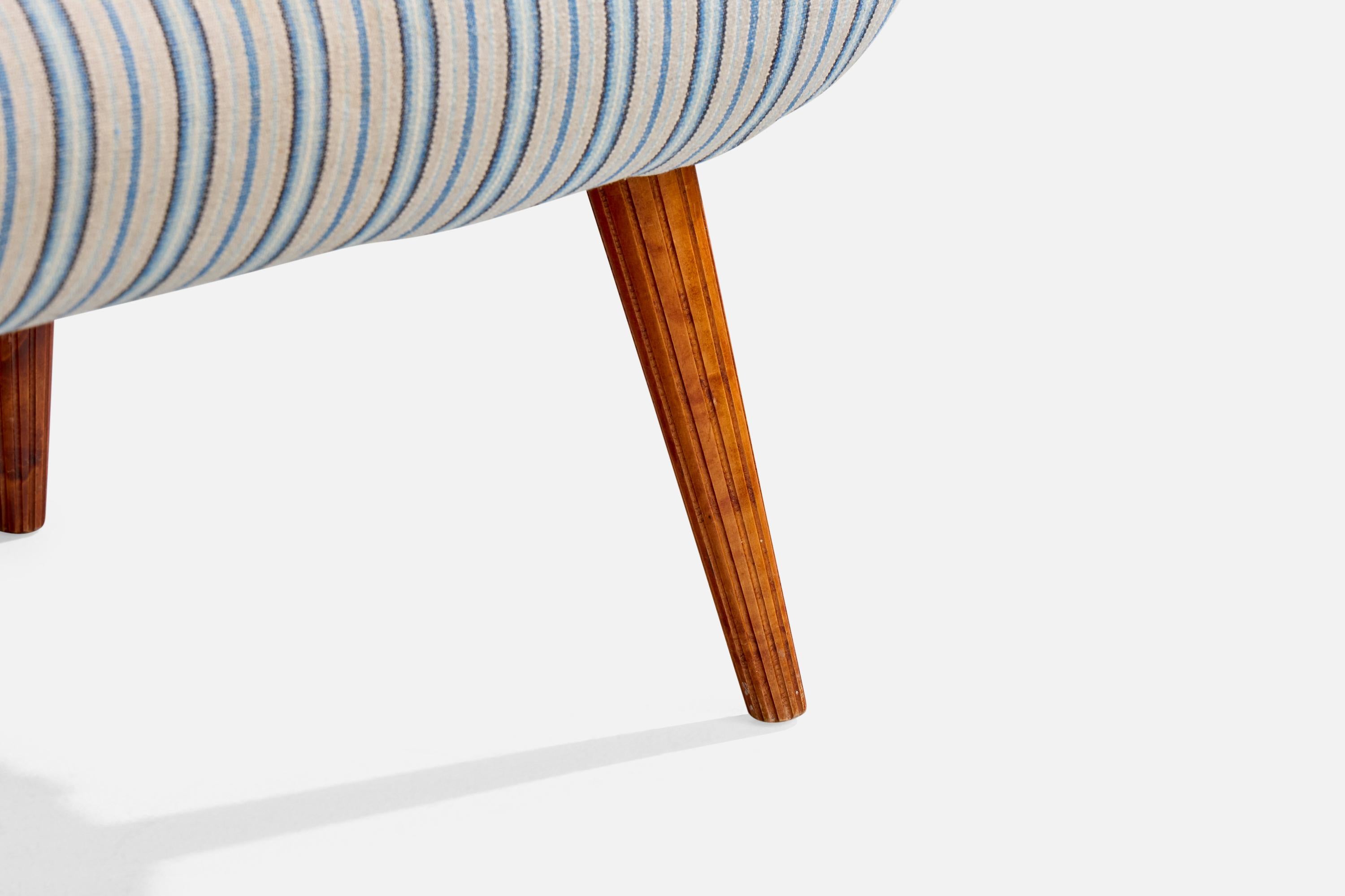 Carl Gustaf Hiort Af Ornäs, Sofa, Holz, Stoff, Finnland, 1950er Jahre (Finnisch) im Angebot