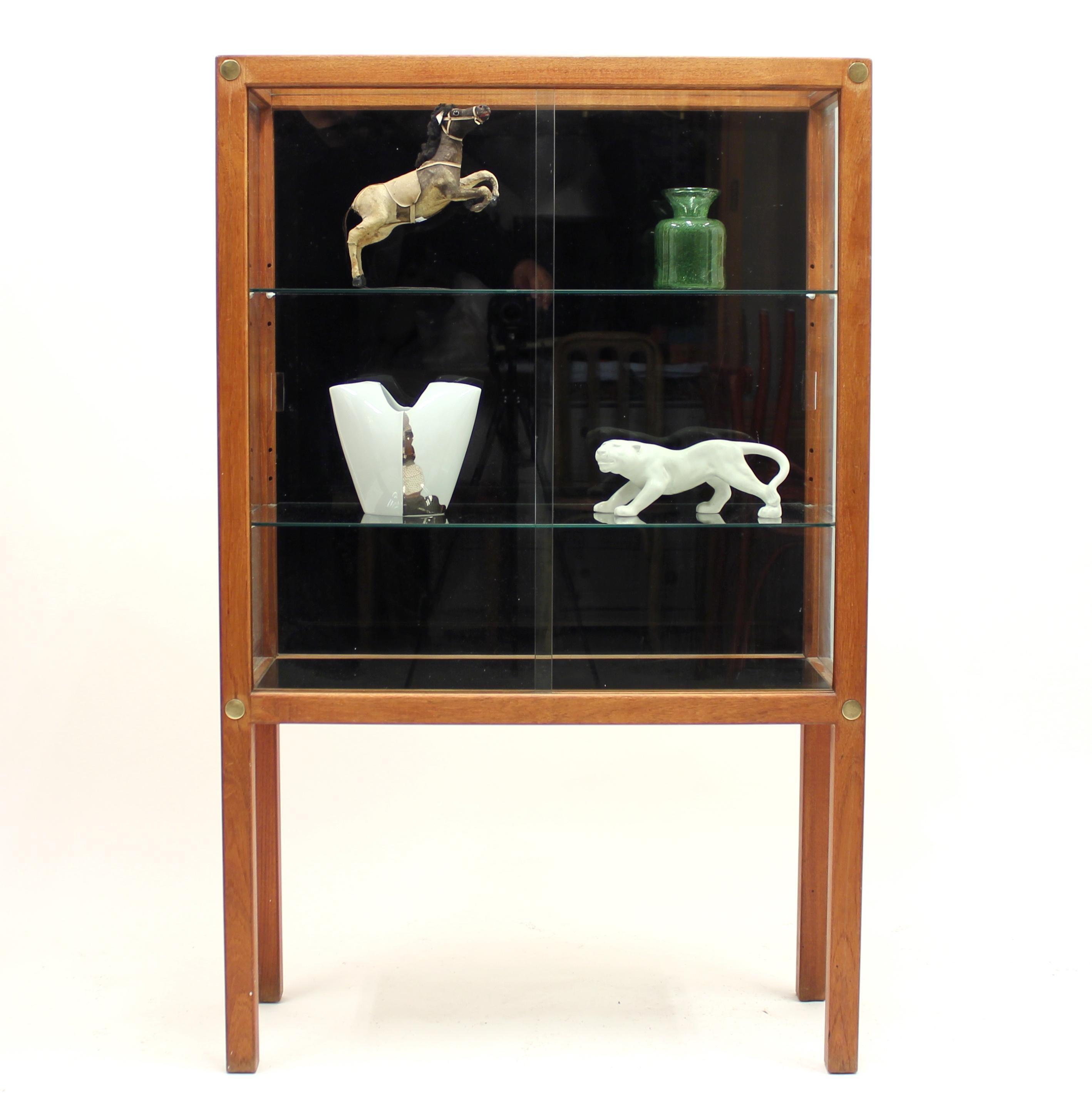 Scandinavian Modern Carl Gustaf Hiort Af Ornäs, Teak Vitrine Display Cabinet, 1950s