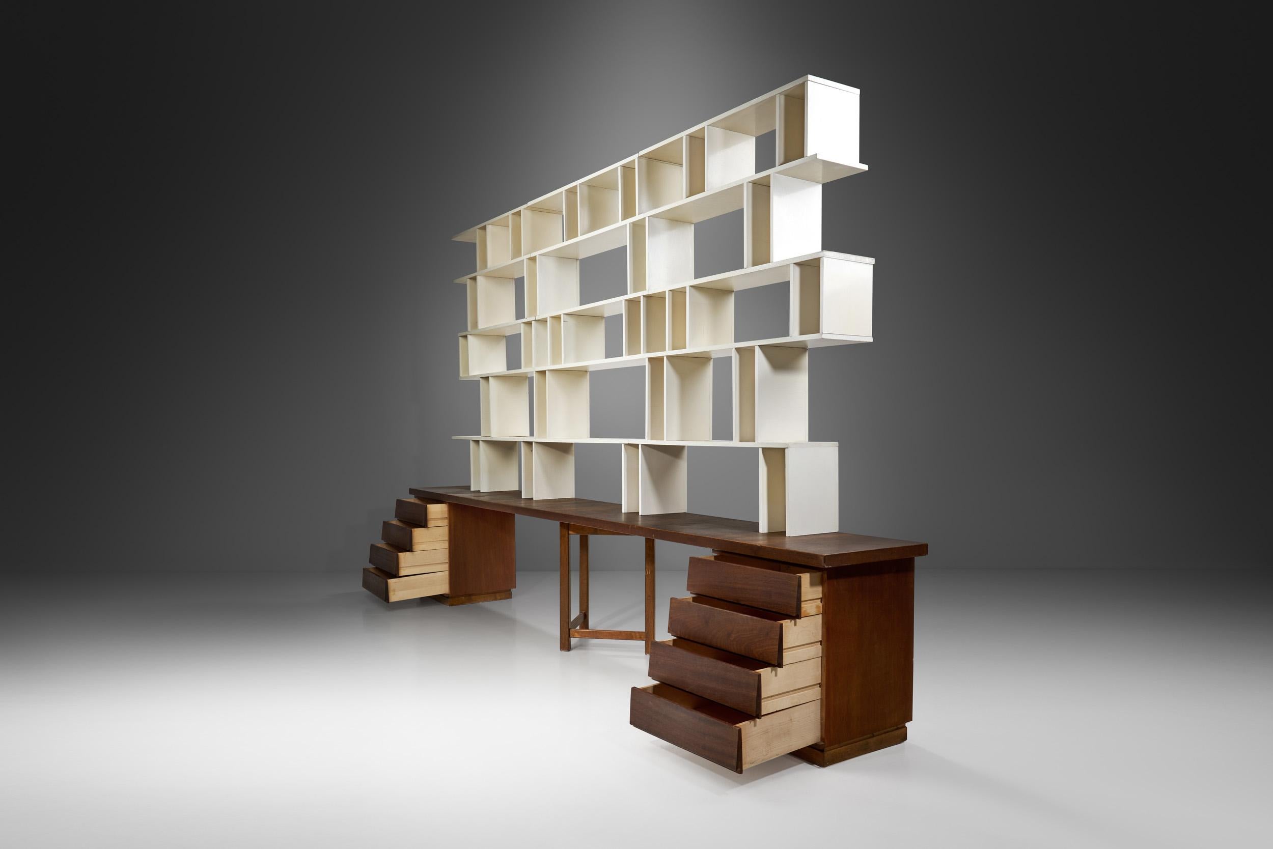 Carl Gustaf Hiort af Ornäs “Välipala” Shelf System, Finland, 1950s In Good Condition In Utrecht, NL