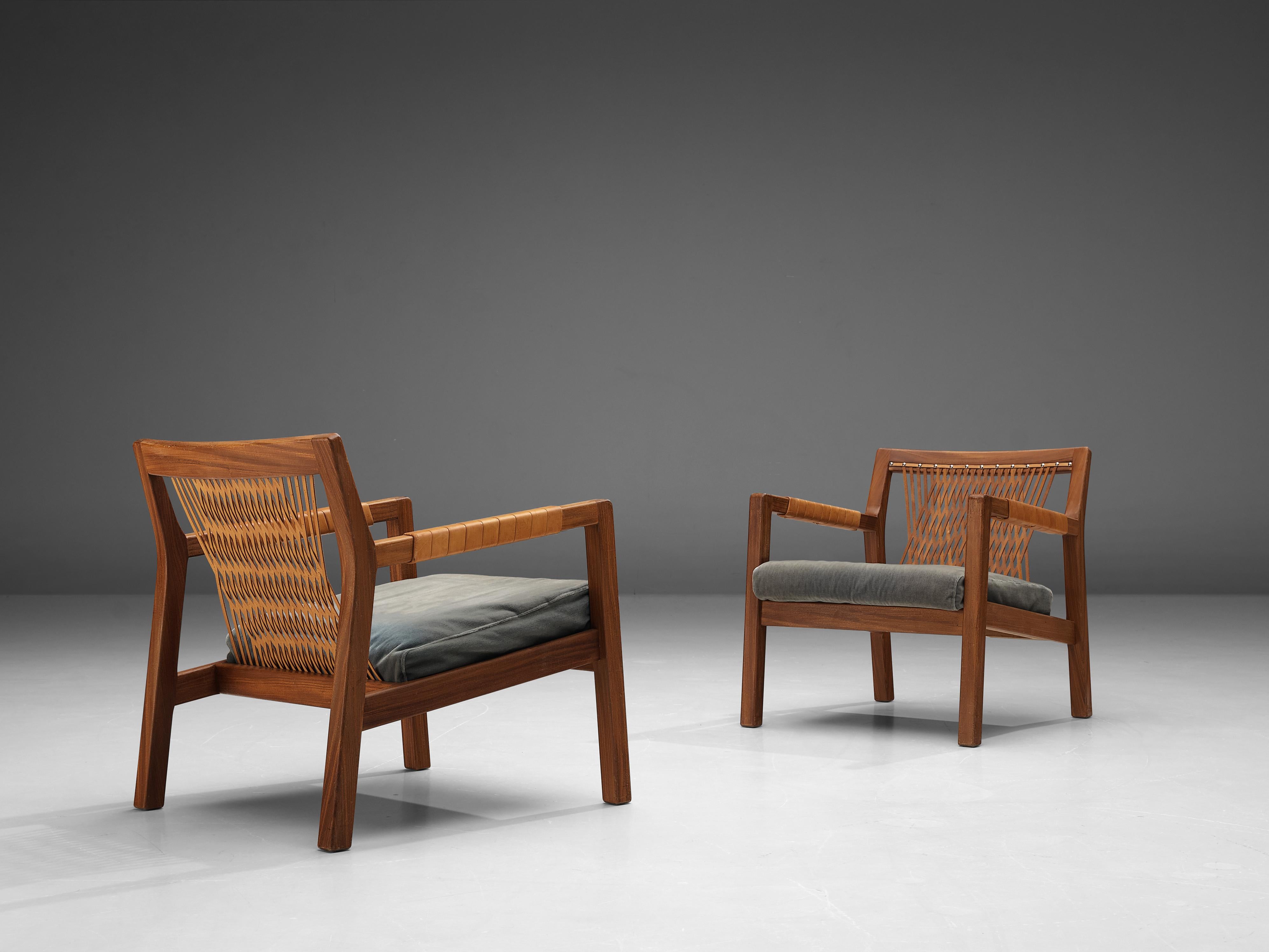 Finnish Carl-Gustaf Hiort Lounge Chairs 'Rialto' in Oak