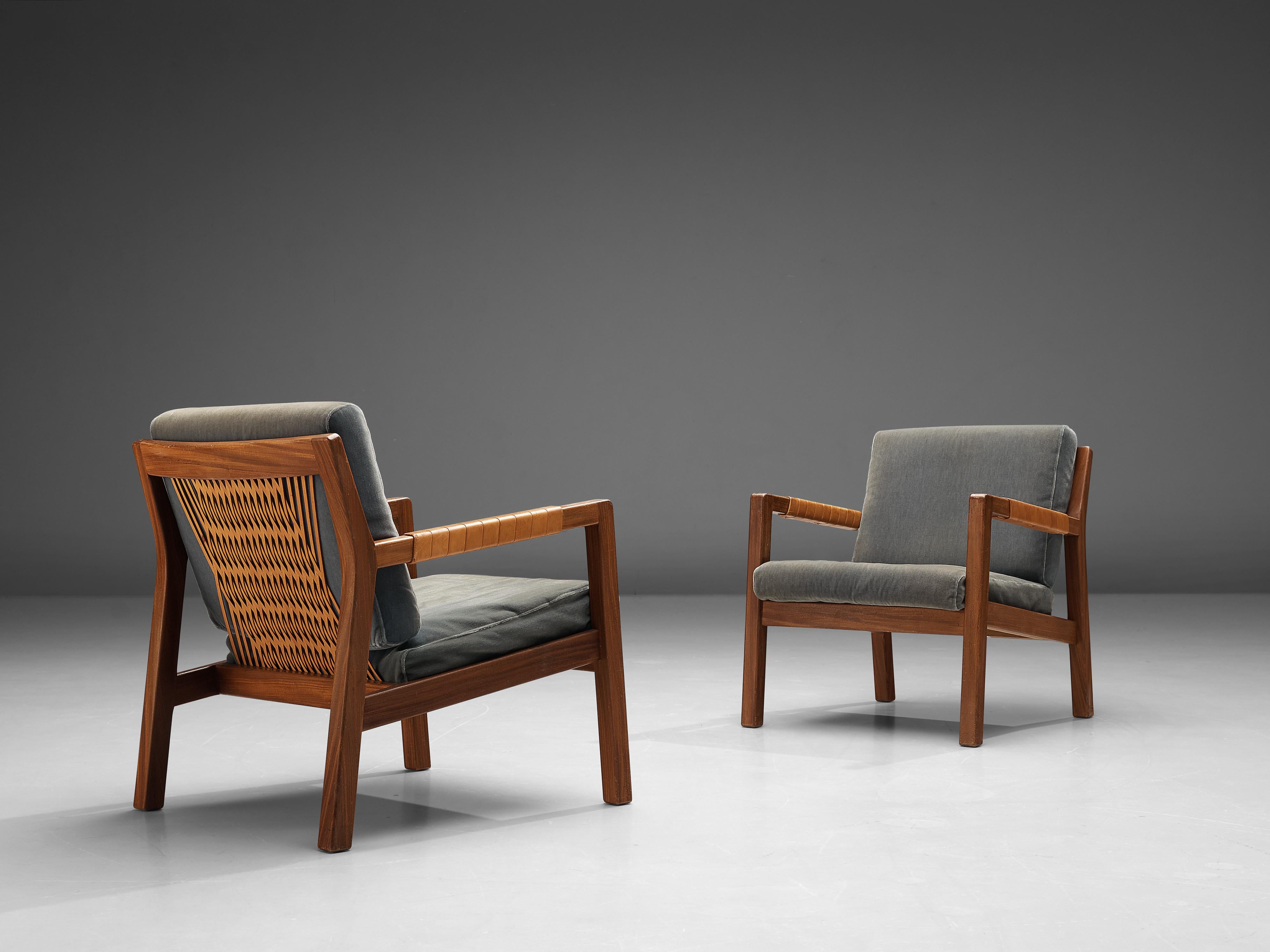 Mid-20th Century Carl-Gustaf Hiort Lounge Chairs 'Rialto' in Oak