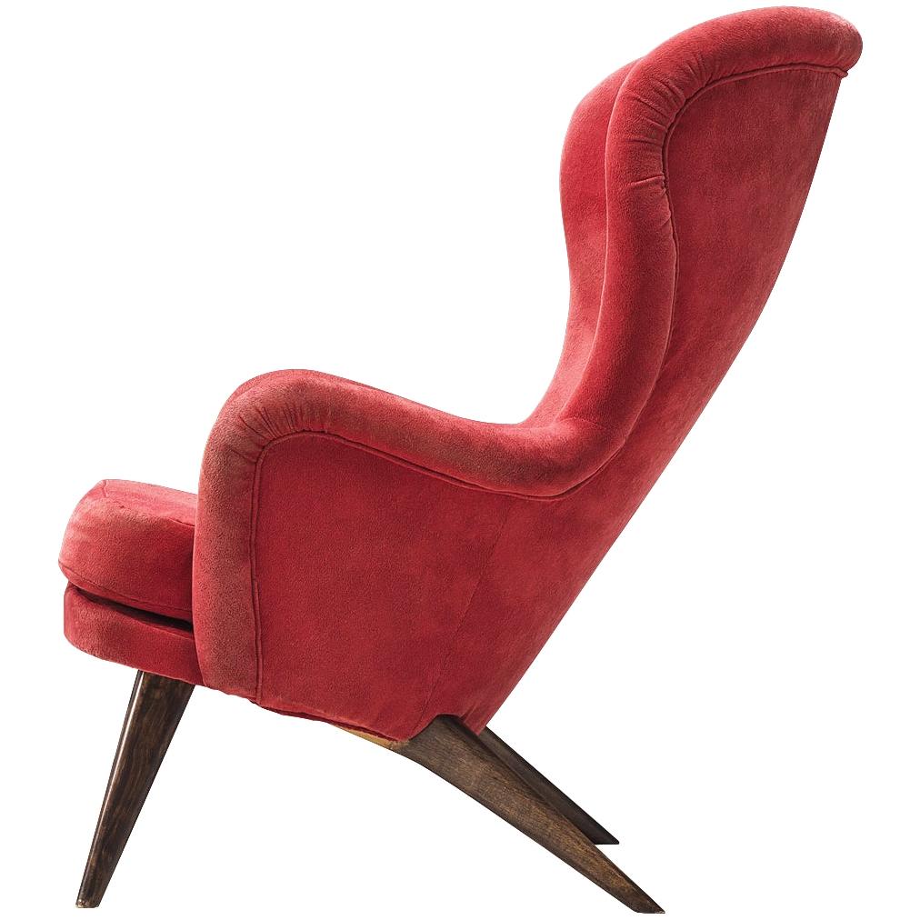 Carl Gustaf Hiort Red 'Siesta' Lounge Chair