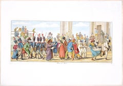 Roma, Piazza del Popolo - Grabado original de C. G. Hyalmar Morner - 1820