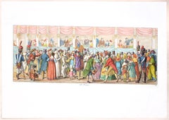 La fête - Gravure originale de C. G. Hyalmar Morner - 1820