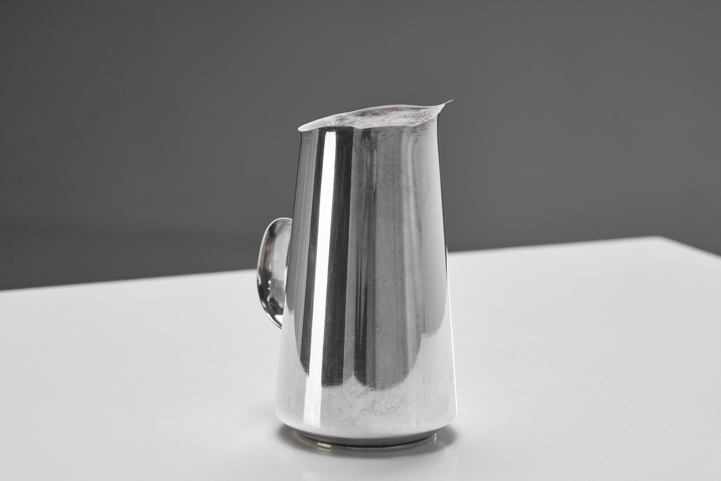 Service à café trois pièces Carl Gustaf Jahnsson en argent sterling, Suède 1958 4
