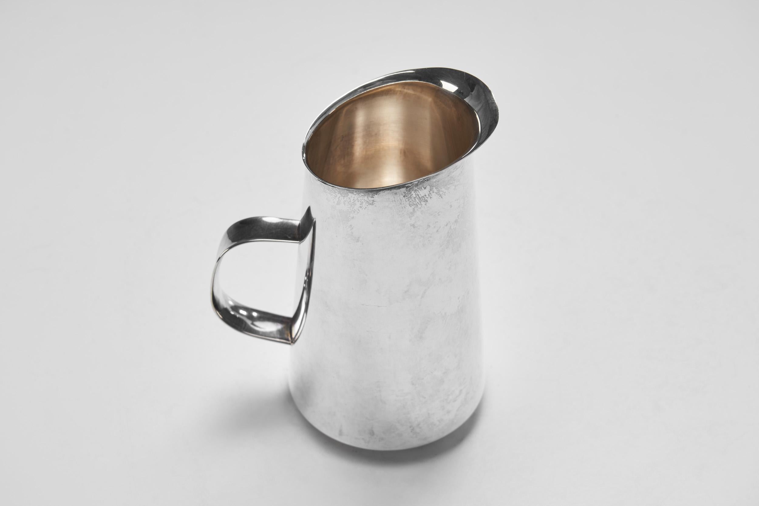 Service à café trois pièces Carl Gustaf Jahnsson en argent sterling, Suède 1958 6