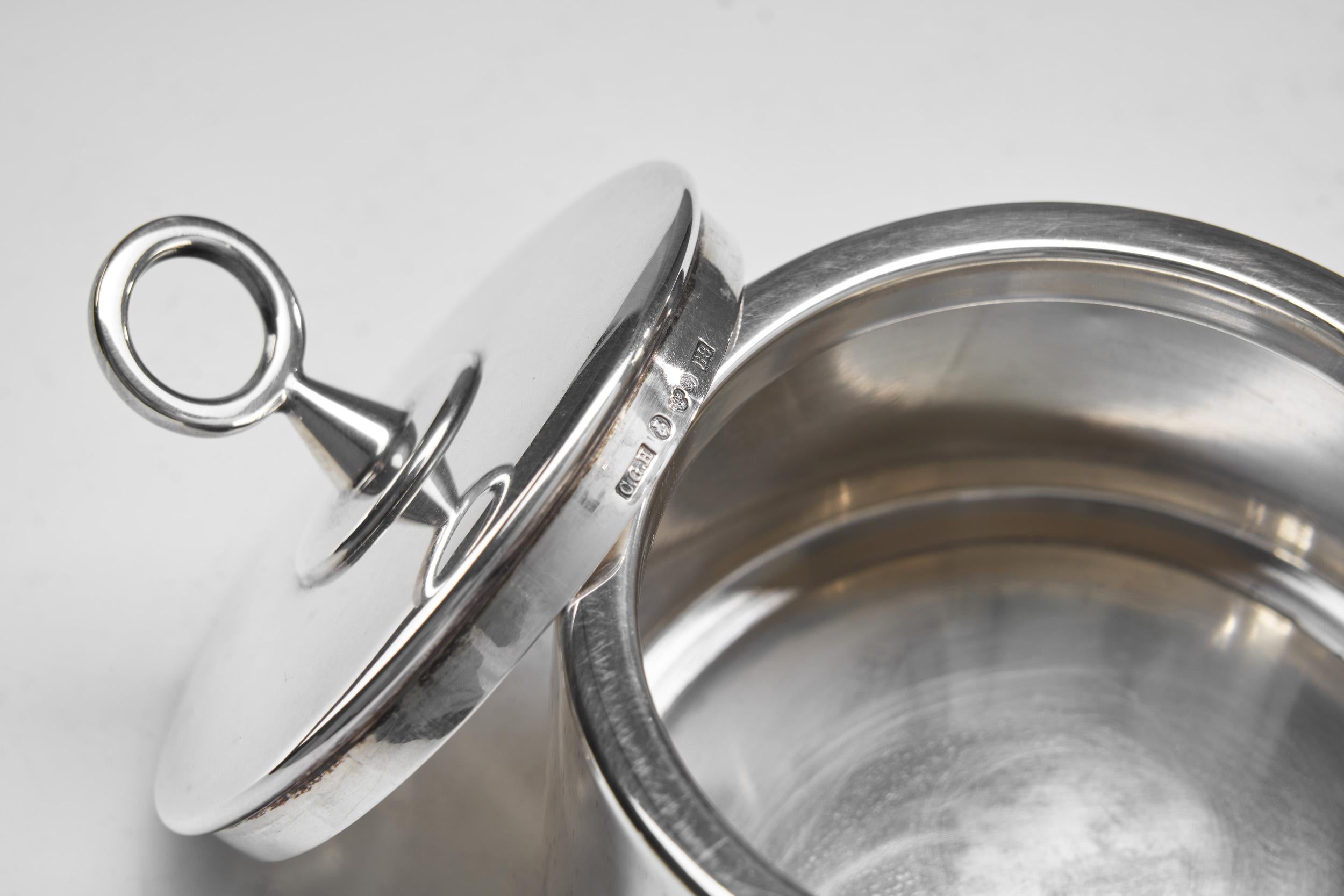 Service à café trois pièces Carl Gustaf Jahnsson en argent sterling, Suède 1958 10