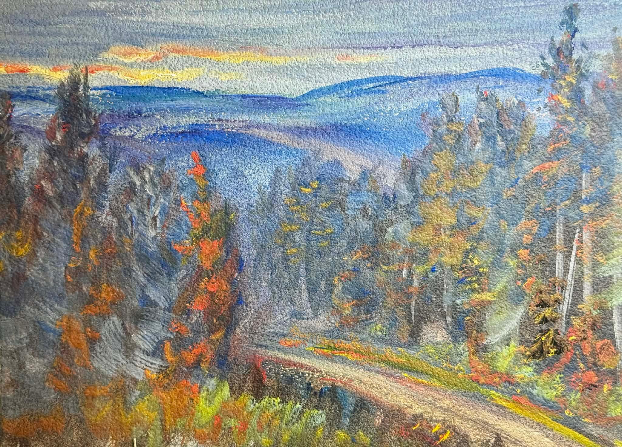 Carl Gustaf Theodore Olson Landscape Painting - In the Edge of the Great Shadow