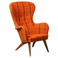 Carl-Gustav Hiort Af Ornäs "Siesta" Armchair in Wool Fabric, 1950s