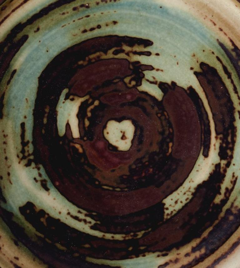 Scandinavian Modern Carl Halier for Royal Copenhagen, Bowl in Stoneware with Sung Glaze For Sale