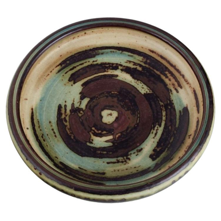 Carl Halier for Royal Copenhagen, Bowl in Stoneware with Sung Glaze For Sale