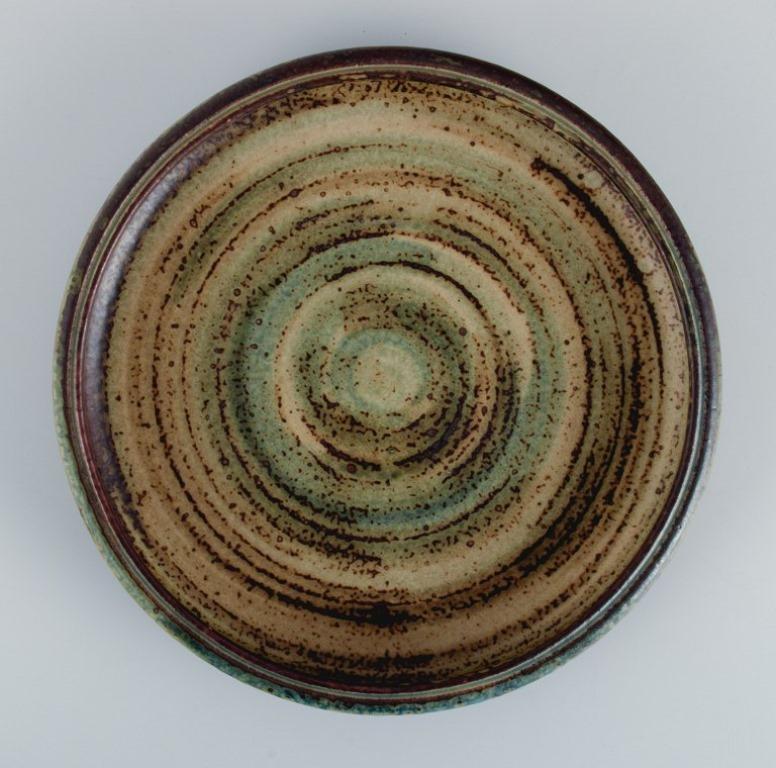 Scandinavian Modern Carl Halier for Royal Copenhagen, Bowl in Stoneware with Sung Glaze For Sale