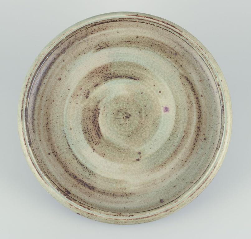 Scandinavian Modern Carl Halier for Royal Copenhagen, large stoneware bowl. Light 