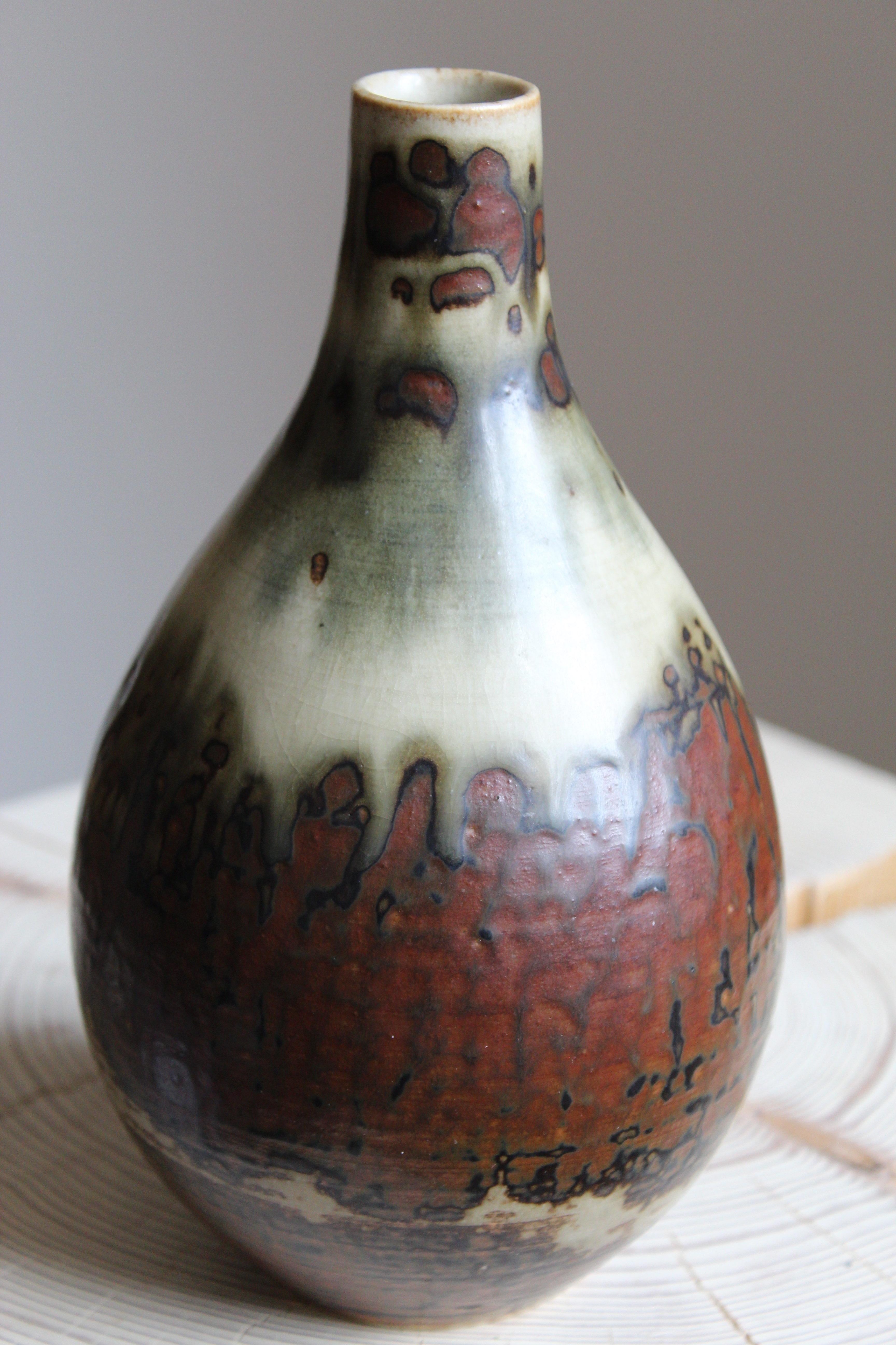 Carl Halier, Vase, Glazed Stoneware, Royal Copenhagen, 1950s In Good Condition In High Point, NC