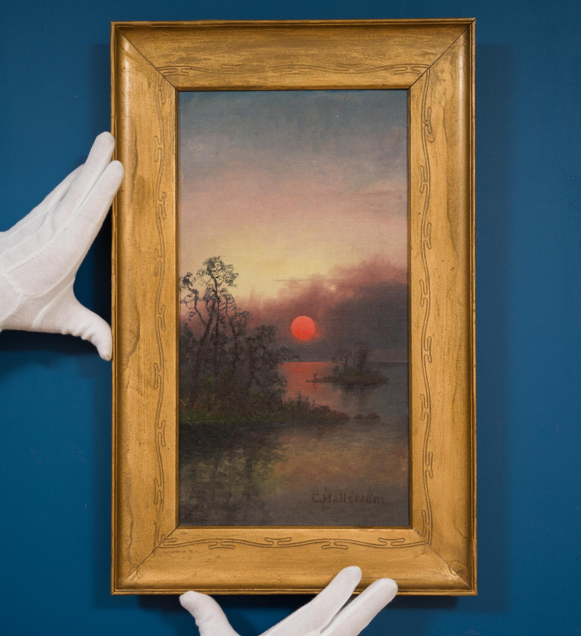 Hallström’s Masterful Vision of a Northern Evening - Romantic Painting by Carl Hallström