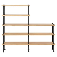 Carl Hansen BM0253-2 Shelf in Oak Oil with Black Frame by Børge Mogensen